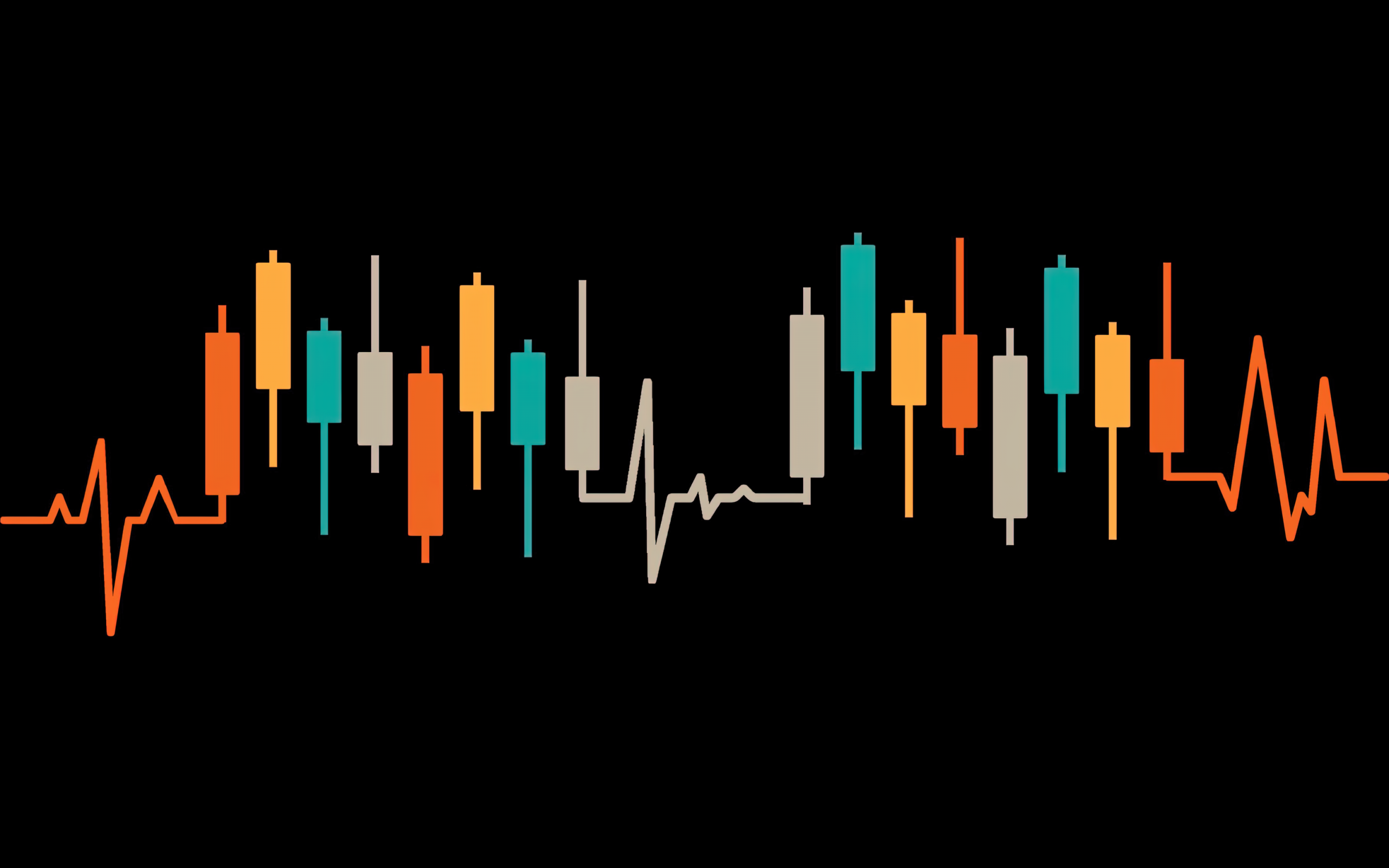 Heartbeat Candlestick Chart Wallpaper