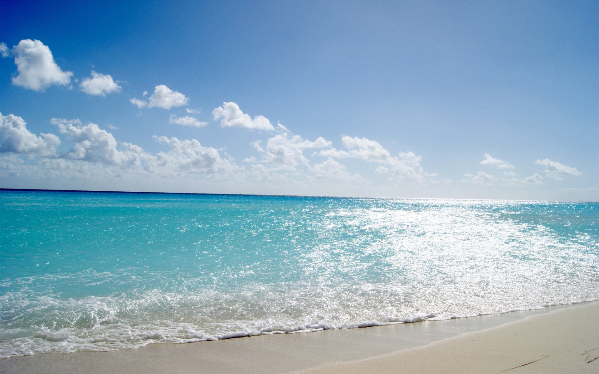 Beach Sea Clouds Horizon Waves Sky