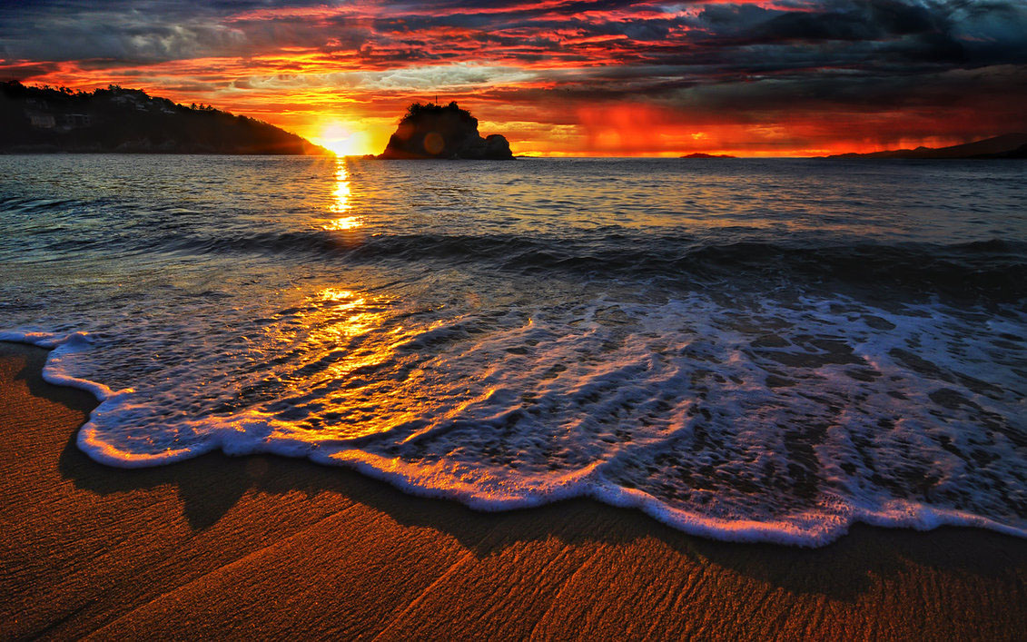 evening sea wallpaper