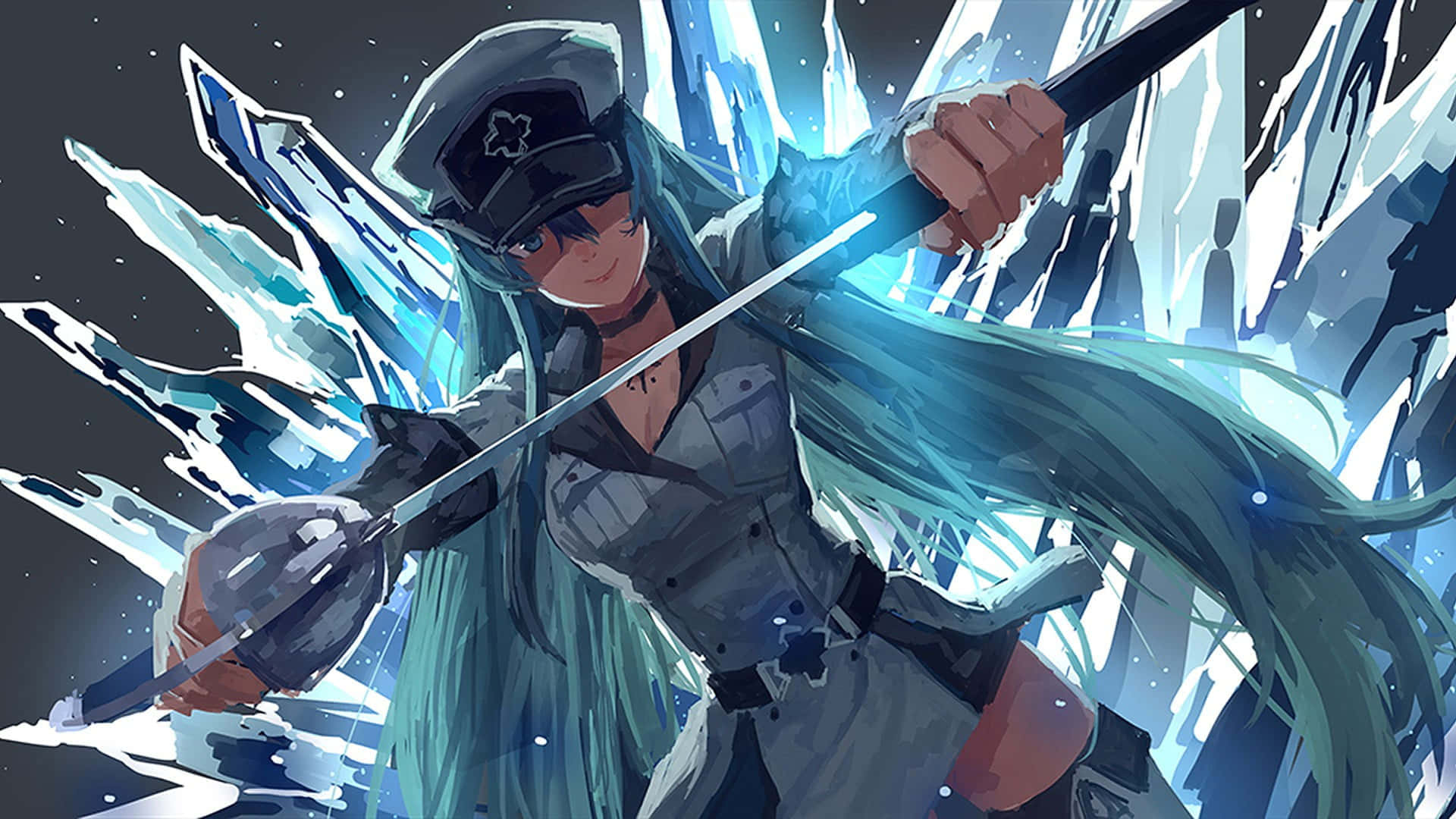 Download Blue Anime Esdeath Akame Ga