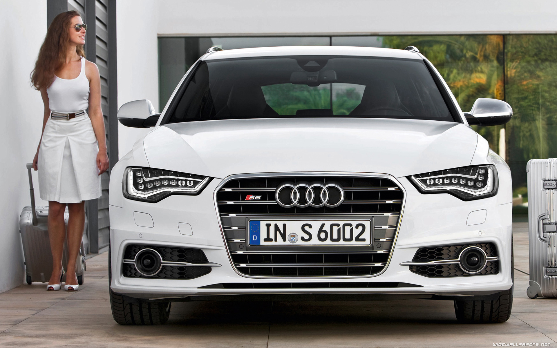 Audi and Girls desktop wallpaper HD