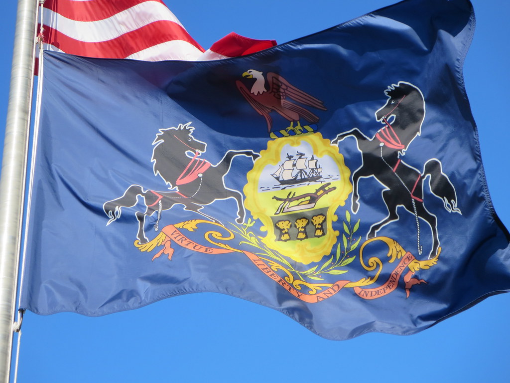 The national flag of the United States