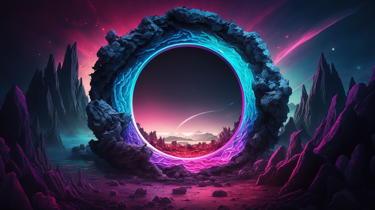 Space Cosmic Portal Wallpaper for Wall
