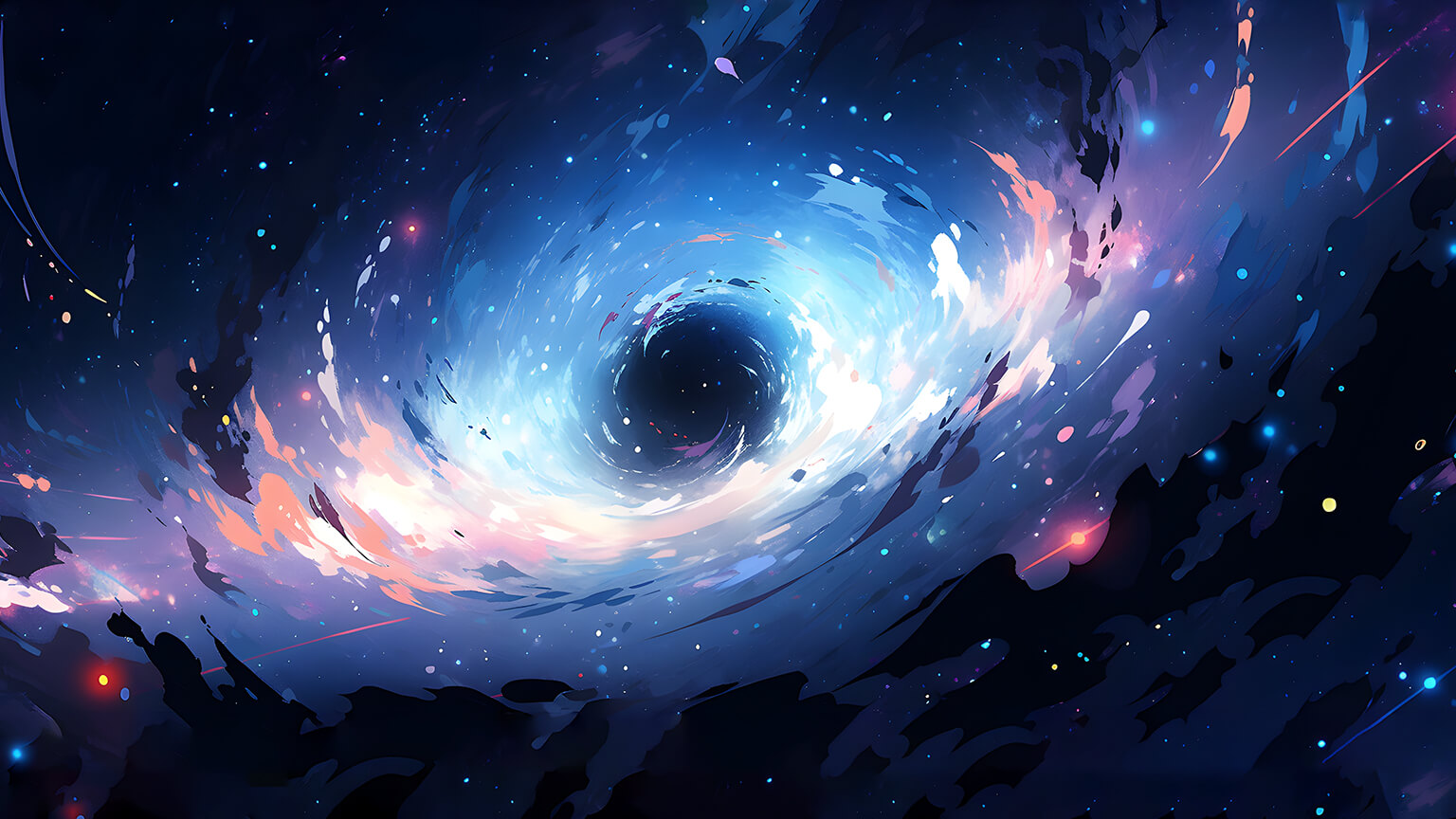 Space Portal Galaxy Desktop Wallpaper