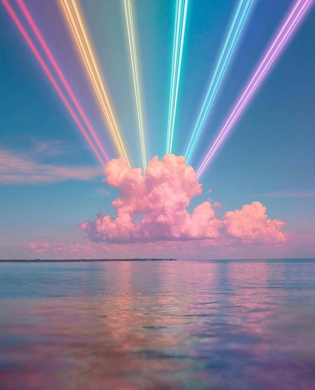 Neon Rainbow Light Wallpaper