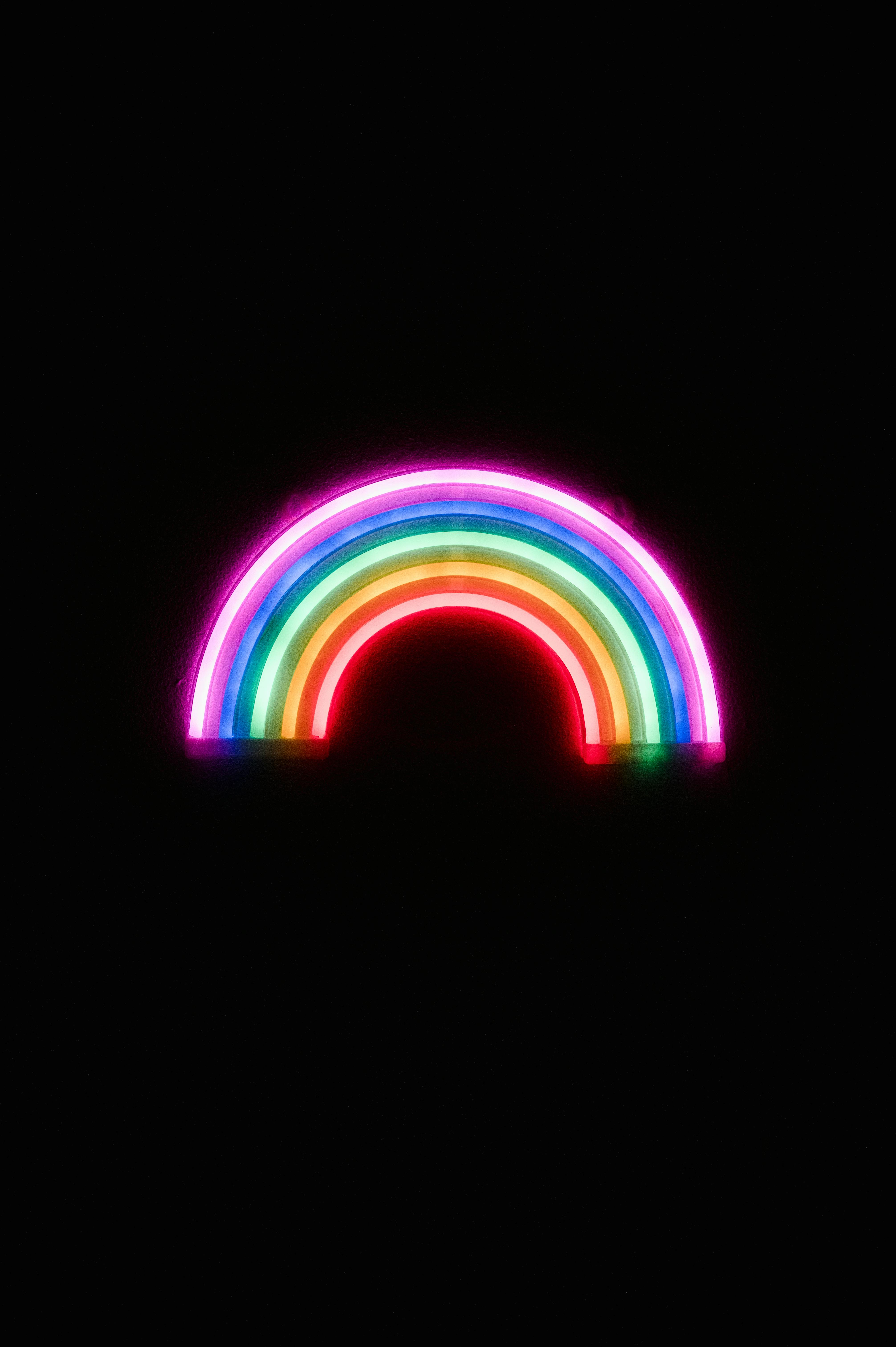 Rainbow Lights on Black Background