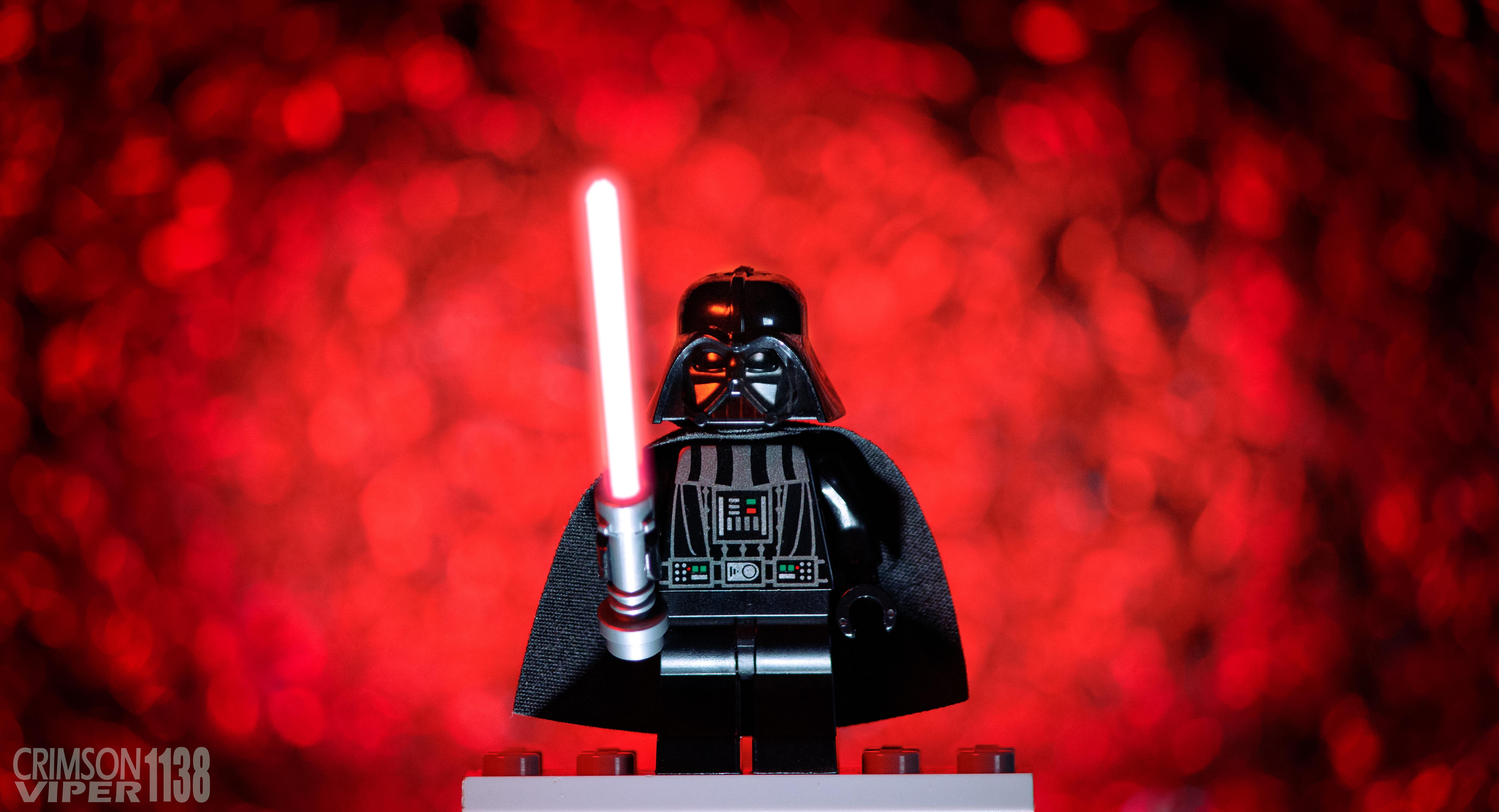 Darth Vader minifig with background