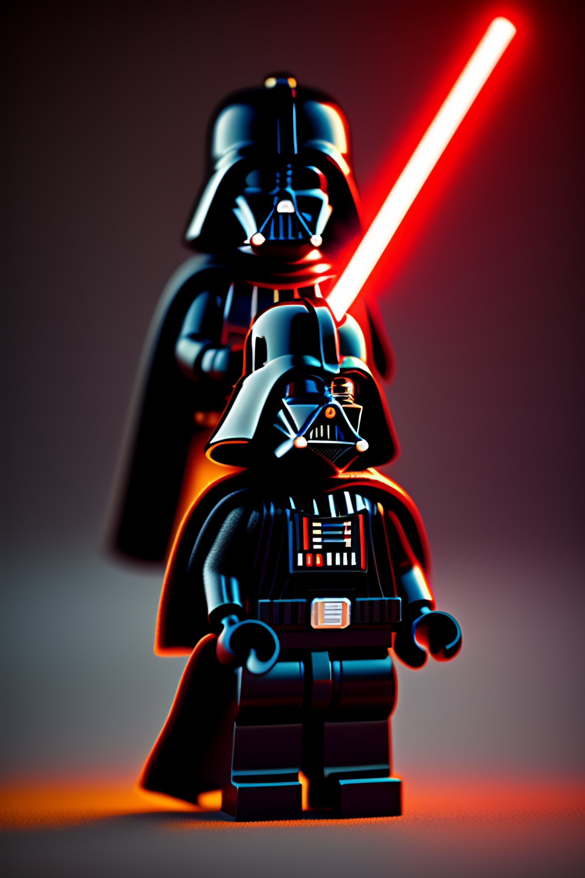 Darth vader with lightsaber