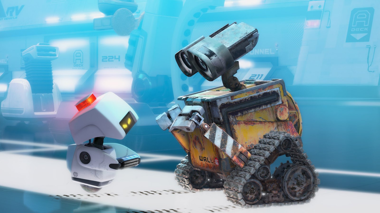 Wall E And The Mini Robot Wallpaper