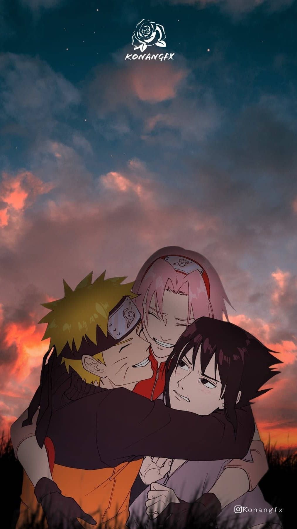 Download Group Hug Team 7 Naruto iPhone