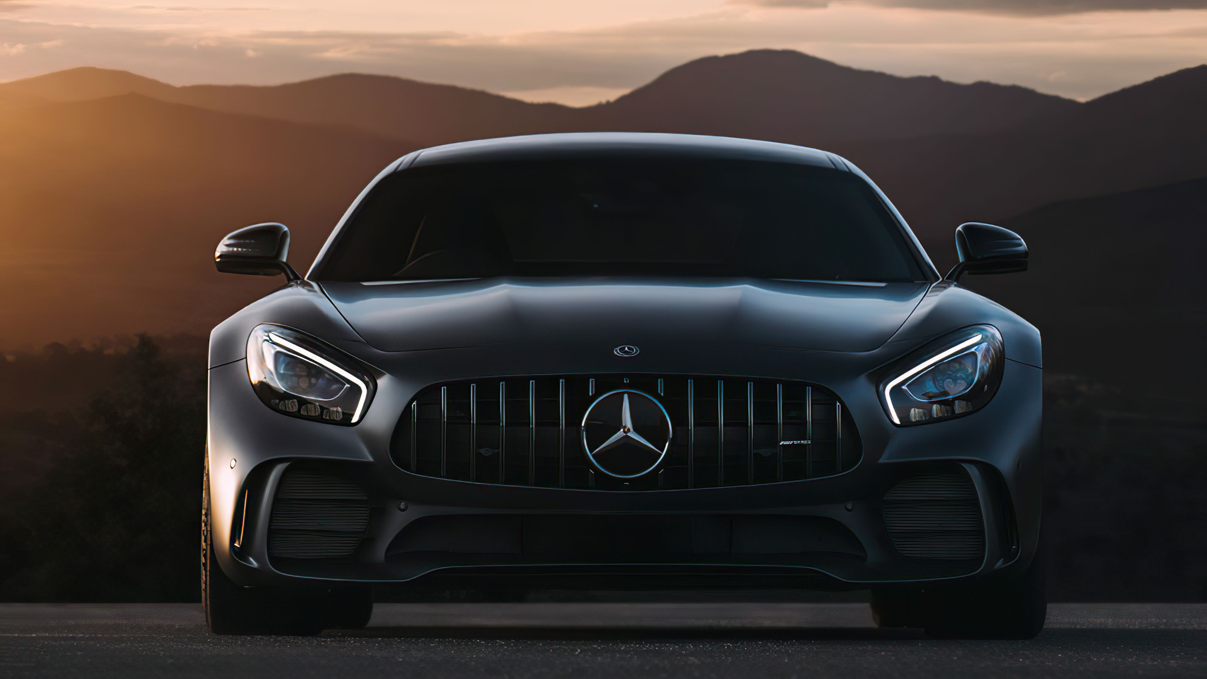 Black Mercedes Benz Amg Gt 2020 4k