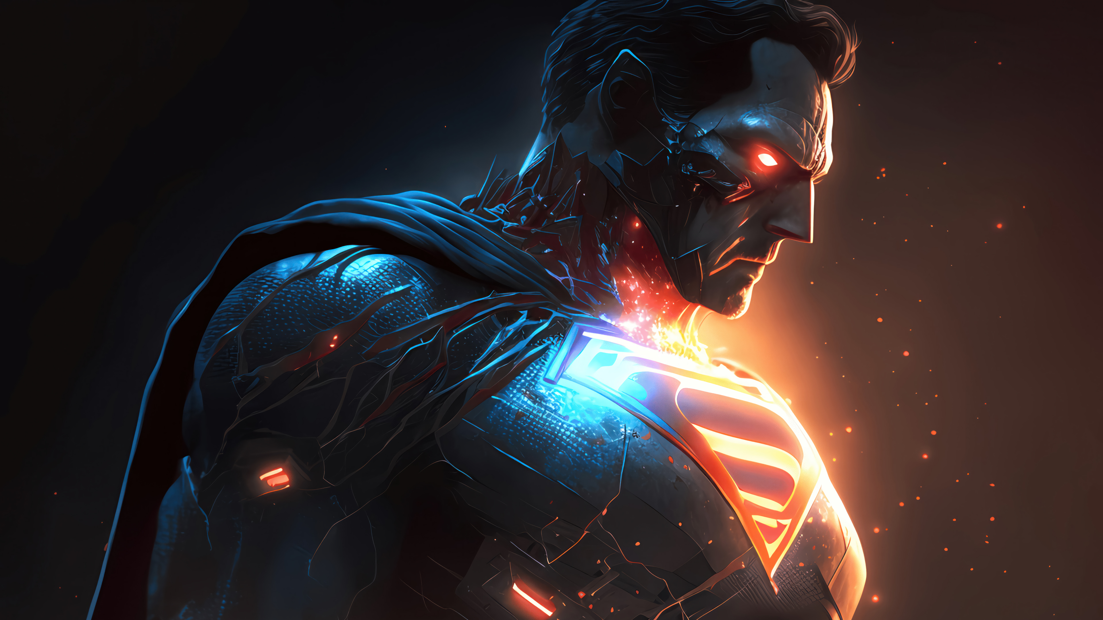 Superman Comics Art 4K Wallpaper iPhone