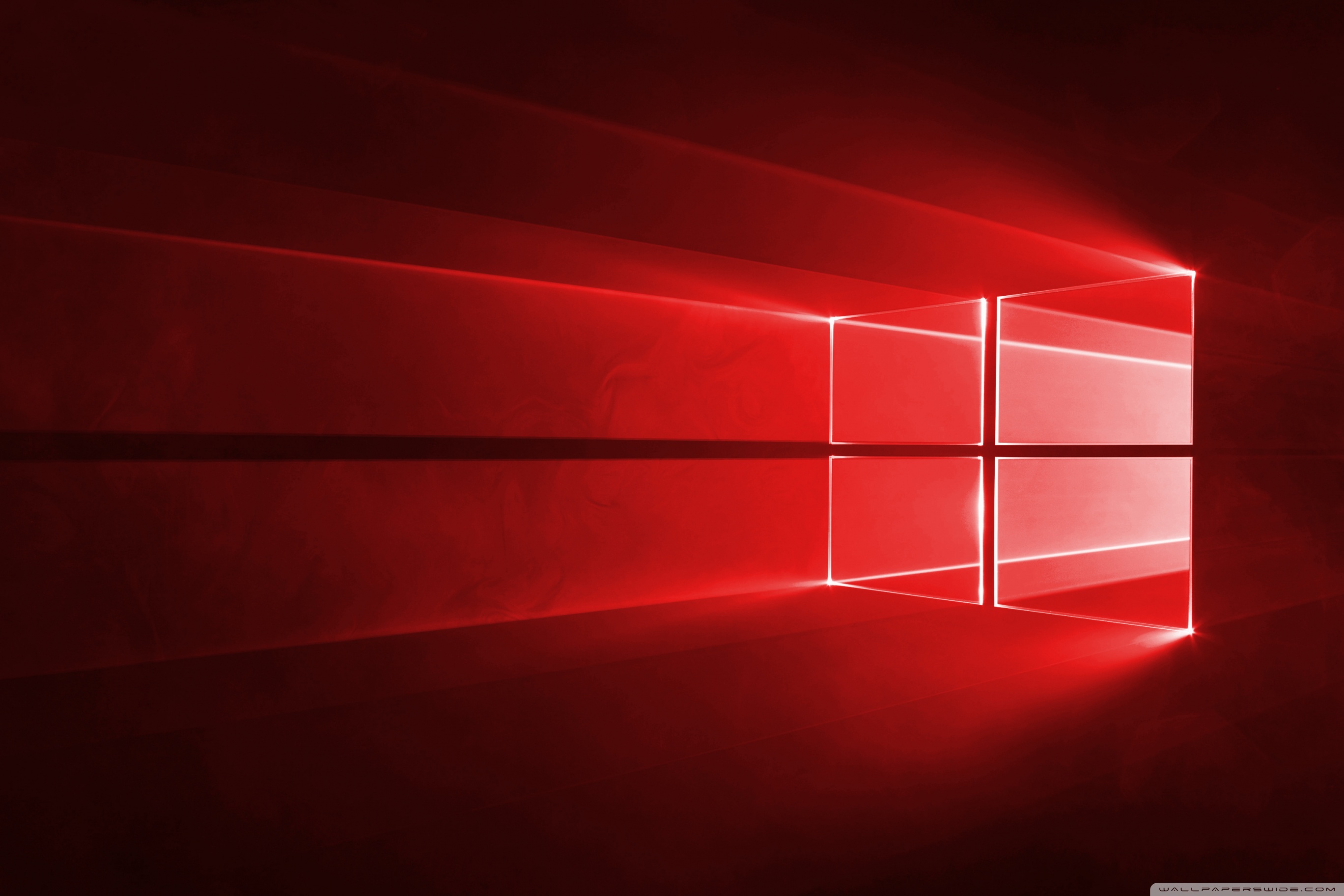 Windows 10 Red in 4K Ultra HD Desktop