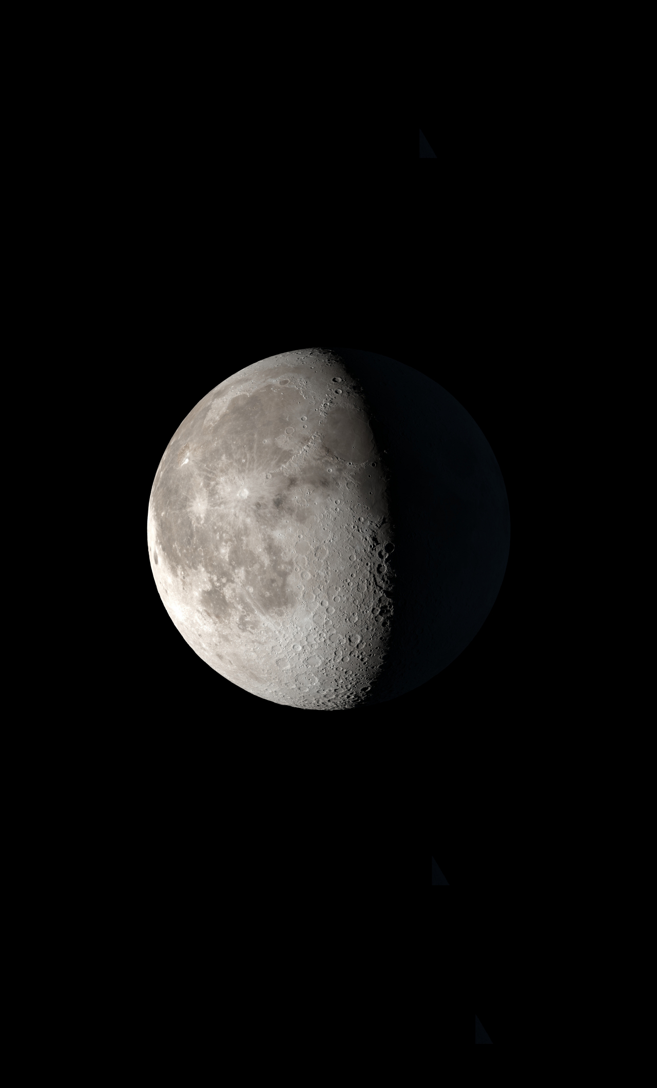 wallpaper 1280x2120 the moon, surface