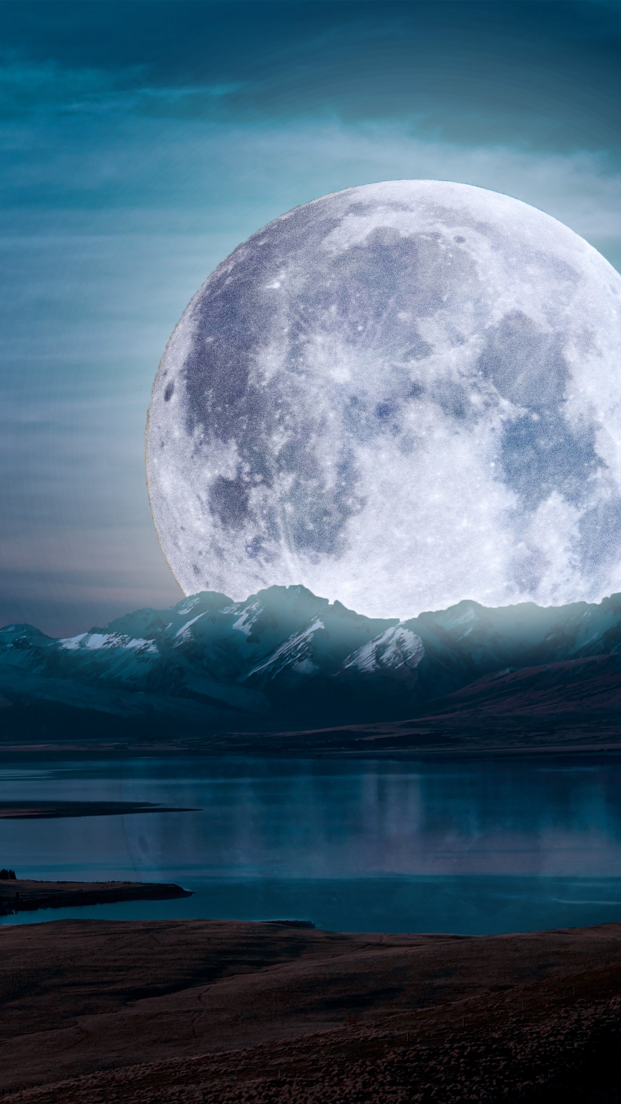 Moon Wallpaper 4K, Aesthetic, Night