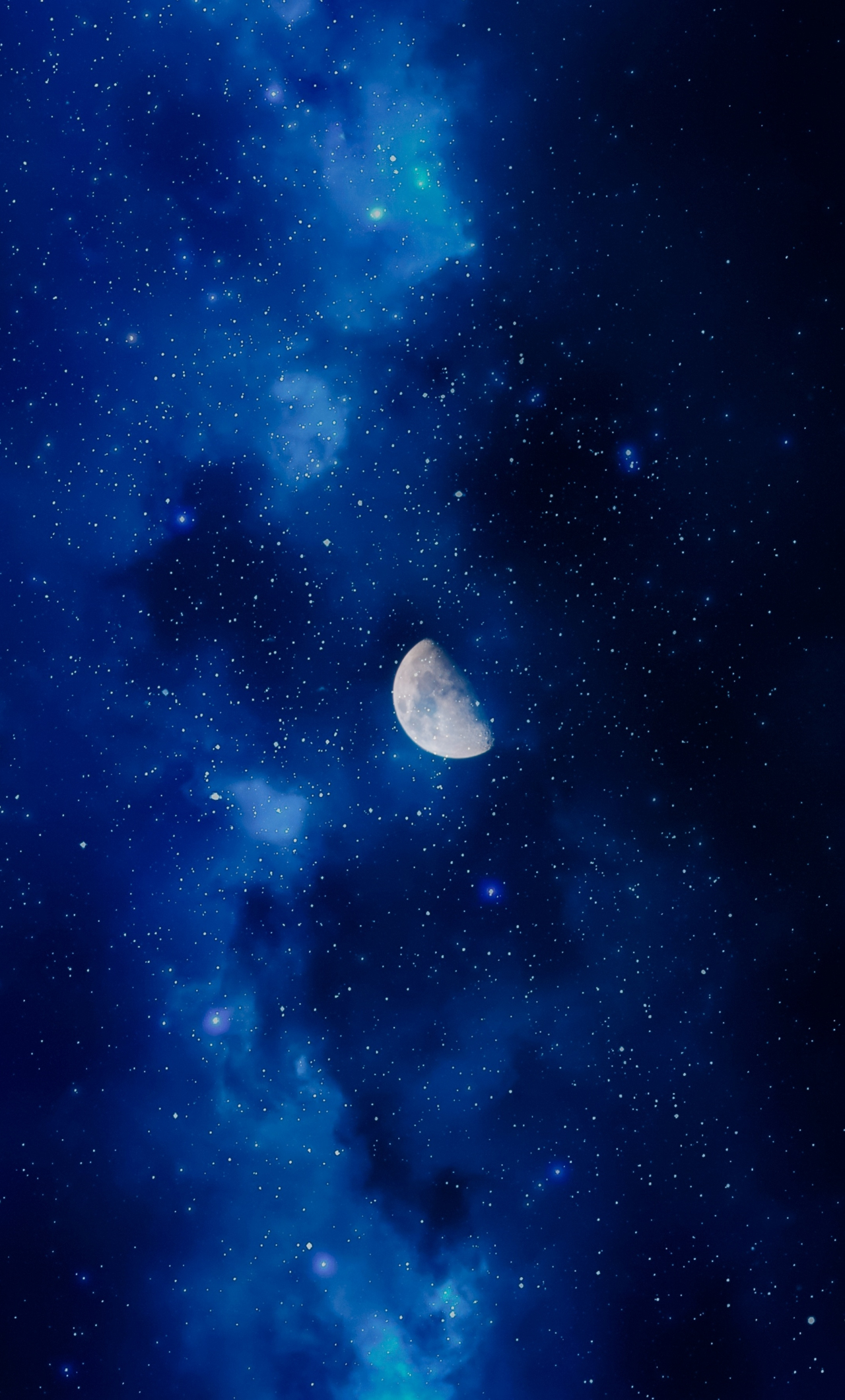 wallpaper 1280x2120 moon, night