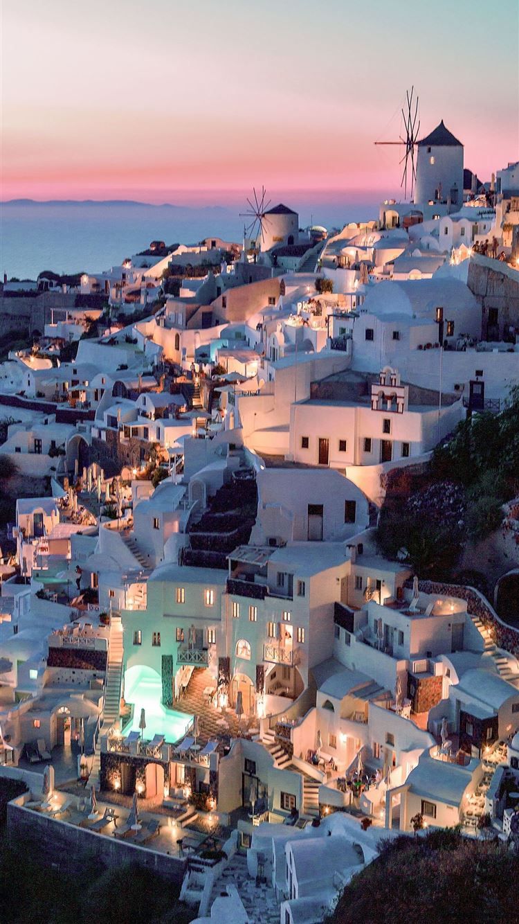 Santorini iPhone iPhone 8 Wallpaper