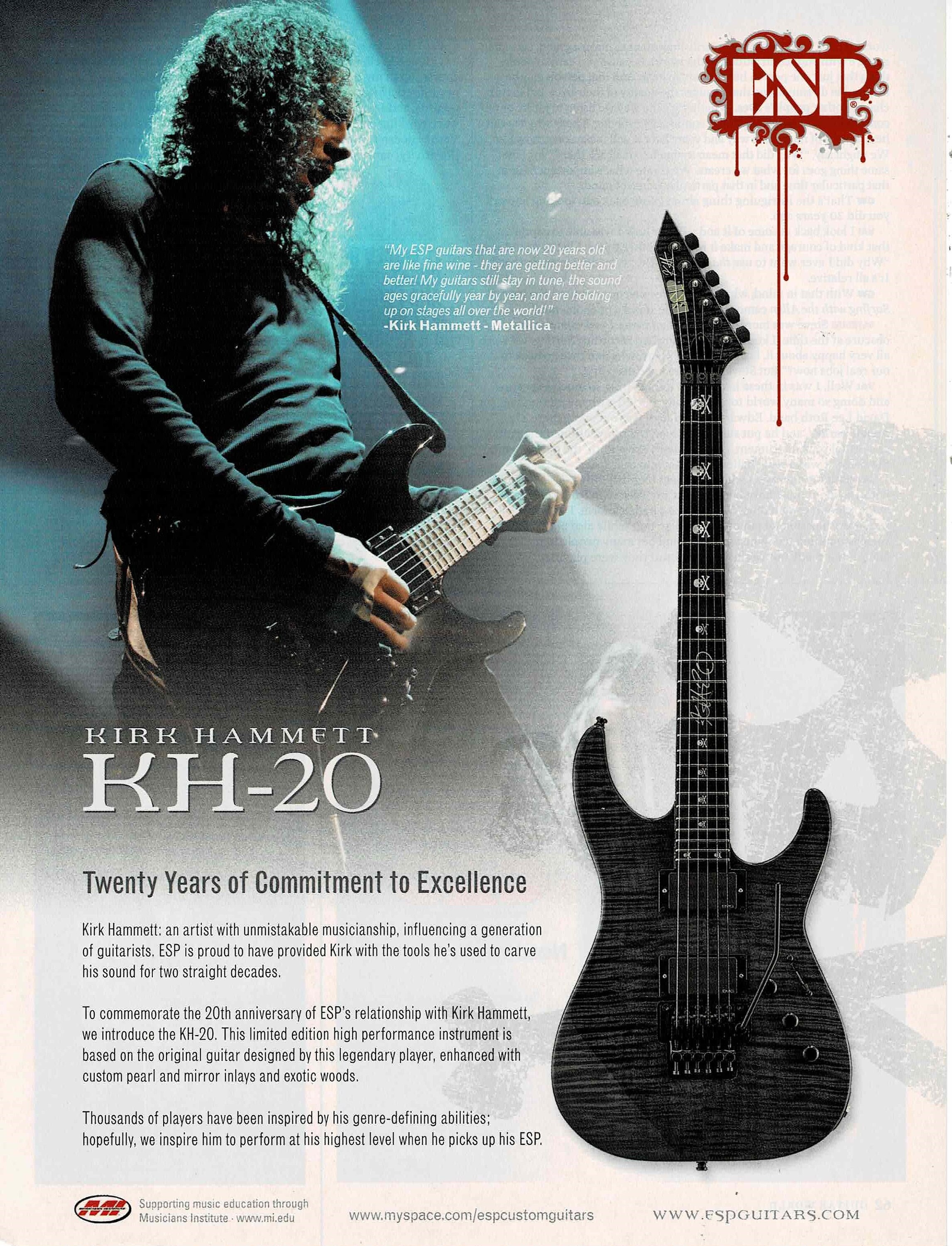 Kirk Hammett of Metallica ESP Guitars