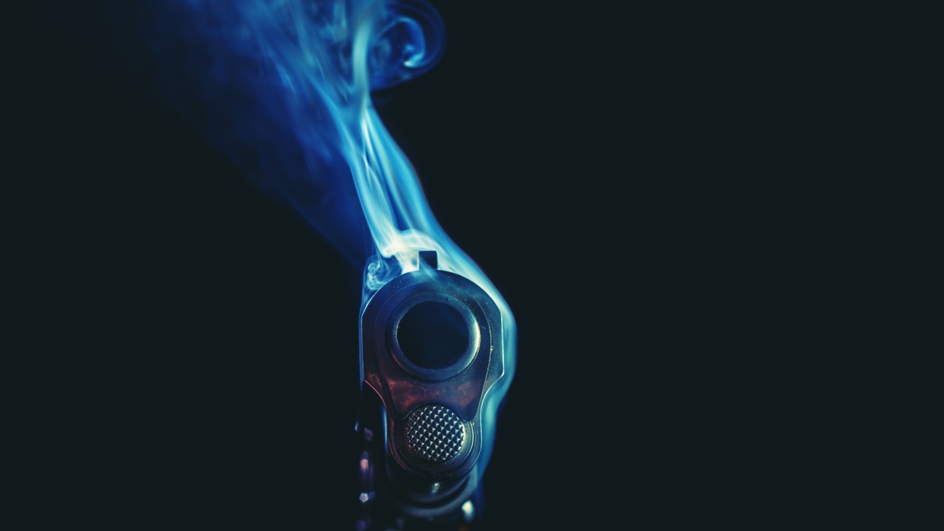 Wallpaper smoke, black, desktop, gun