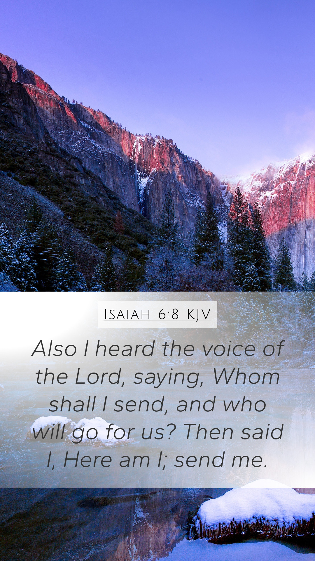 Isaiah 6:8 KJV Mobile Phone Wallpaper