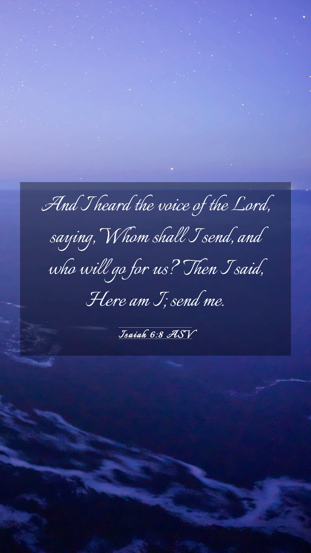 Isaiah 6:8 ASV Mobile Phone Wallpaper