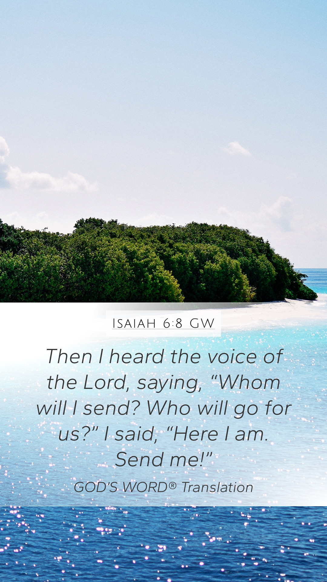 Isaiah 6:8 GW Mobile Phone Wallpaper
