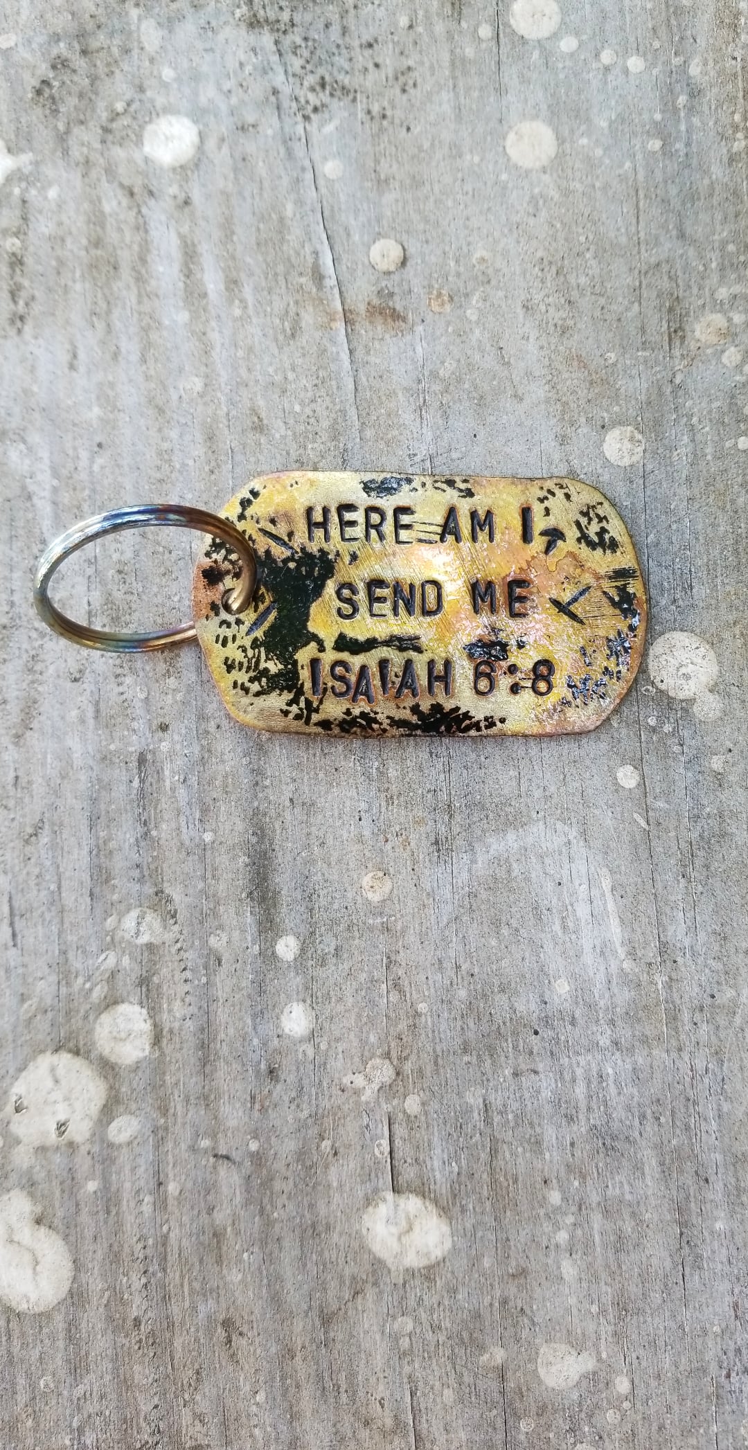 HERE AM I, SEND ME ISAIAH 6:8 KEY CHAIN