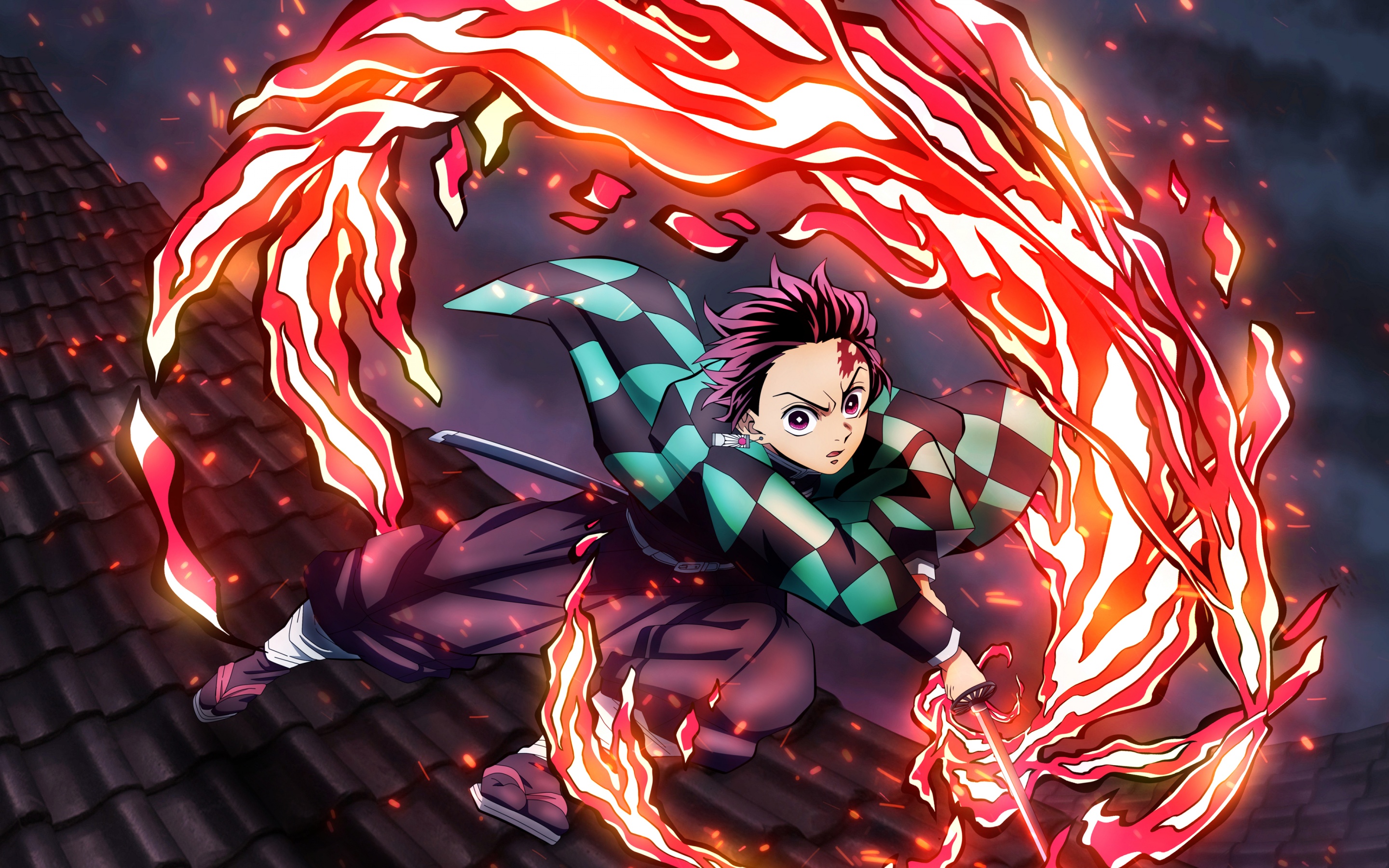 Tanjiro Kamado iPhone Wallpaper 4K