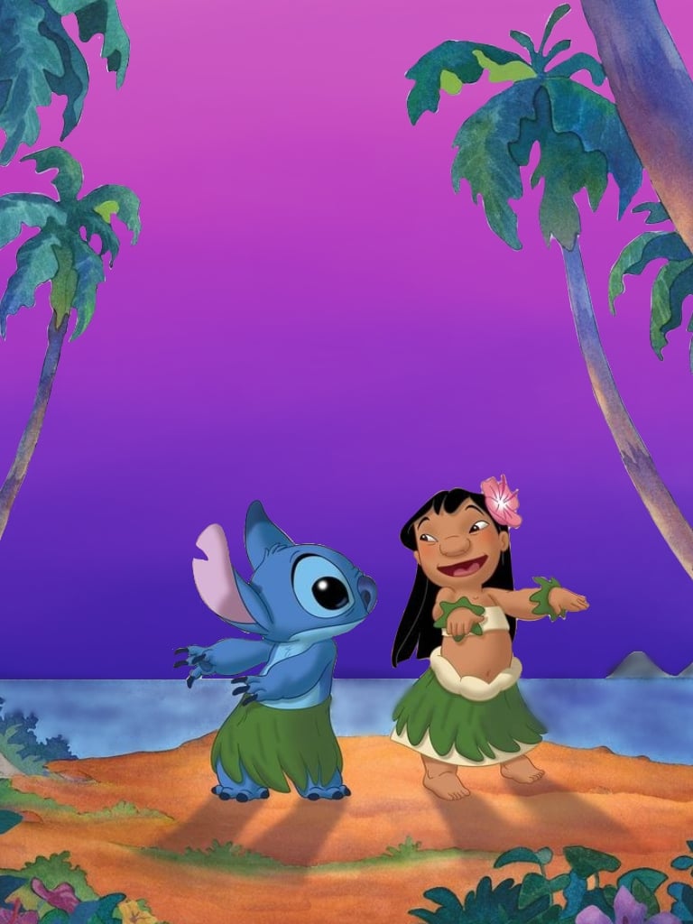 Wallpaper of lilo and stitch I made