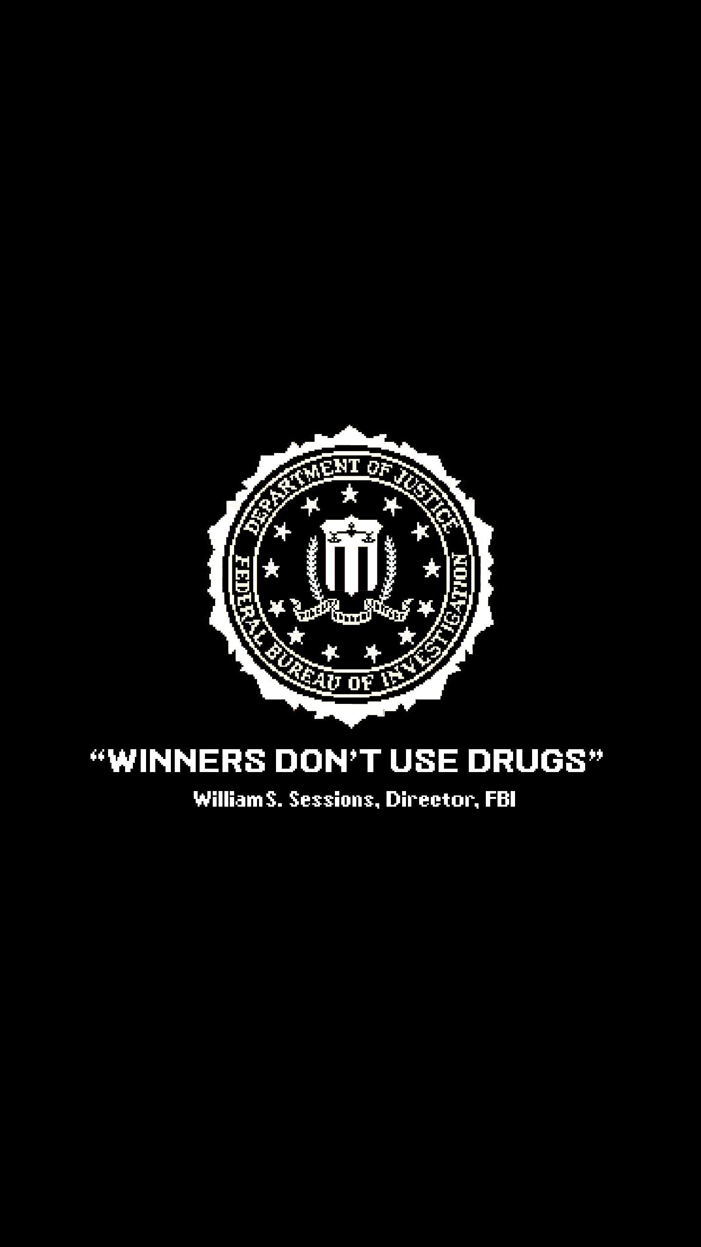 WINNERS DON'T USE DRUGS phone wallpaper
