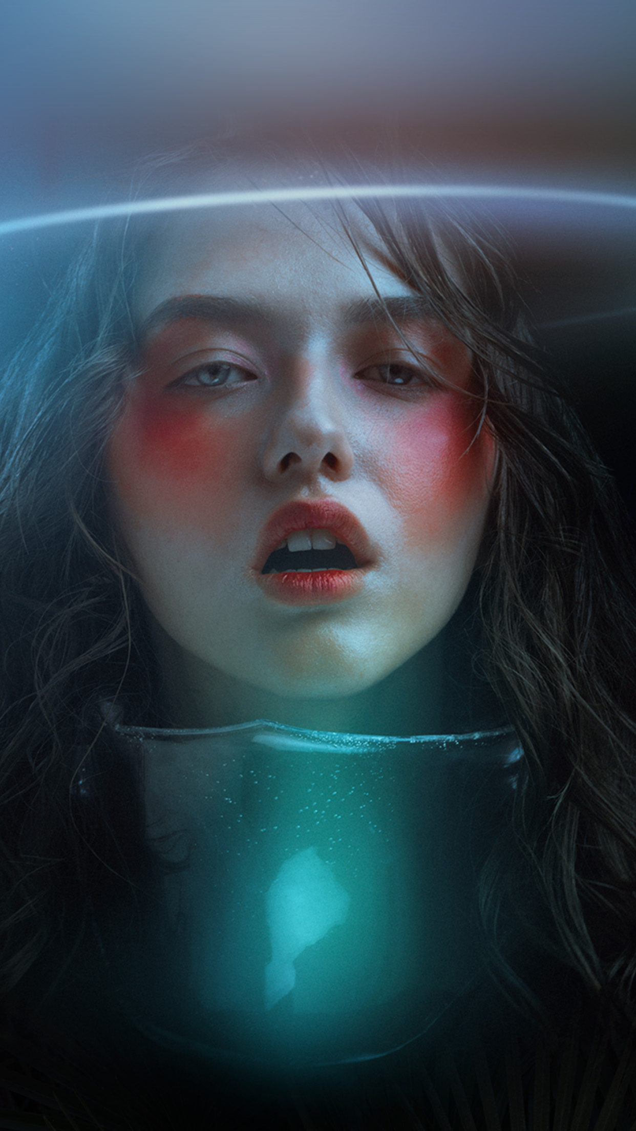 Girl Face Drug Art Wallpaper