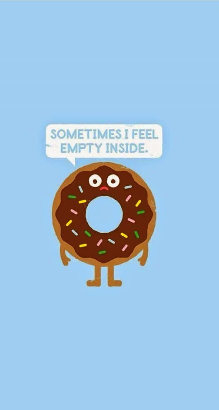 Download A Cartoon Donut With The Words