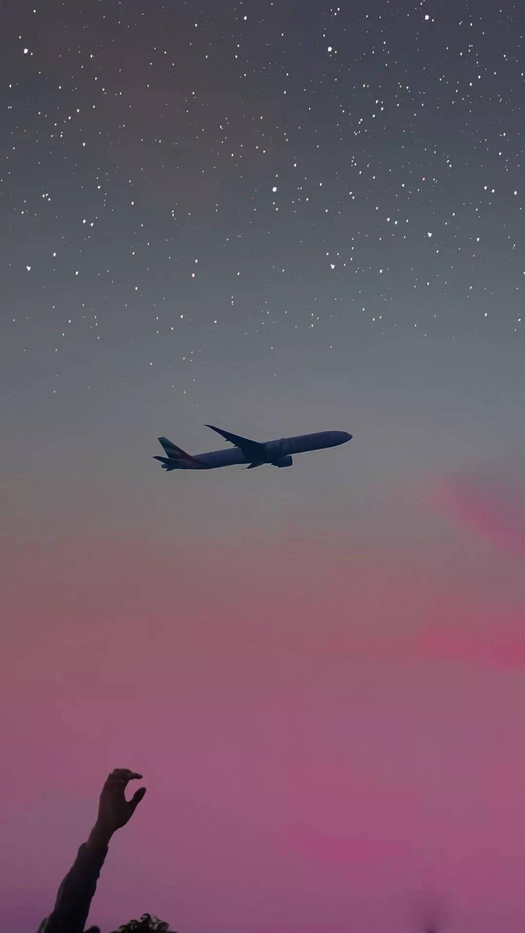 Download Pastel Pink Sky Airplane