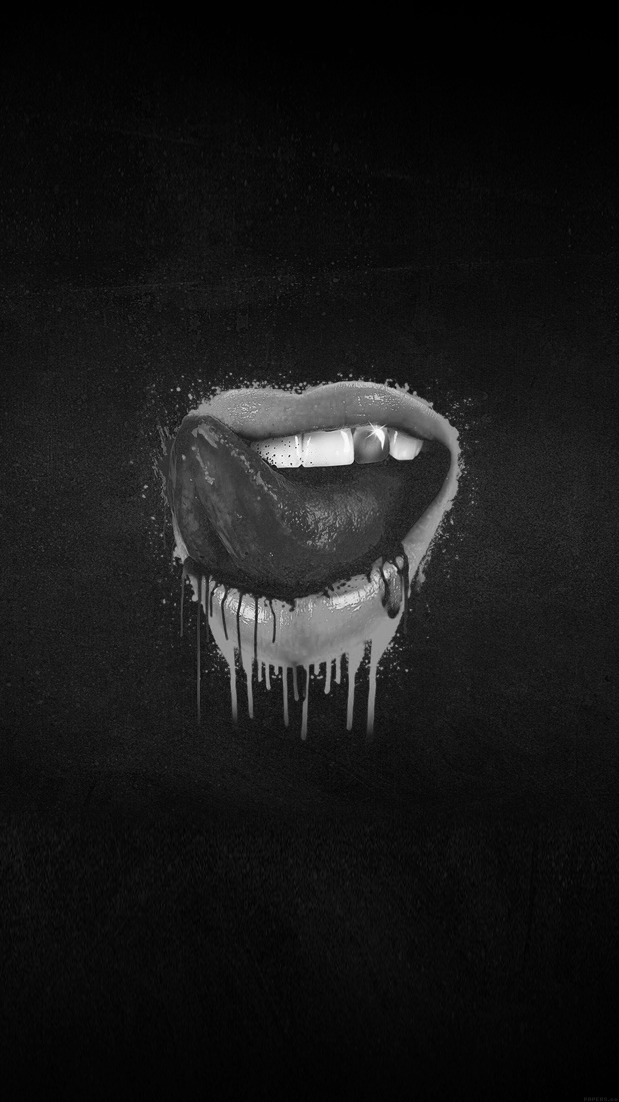Delicious Lips Art Bw Illust