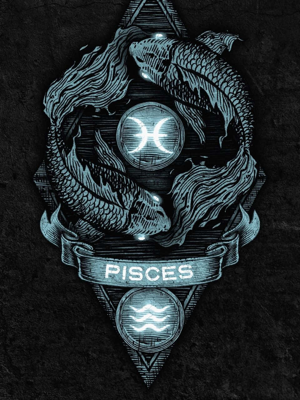 ornate Pisces symbol