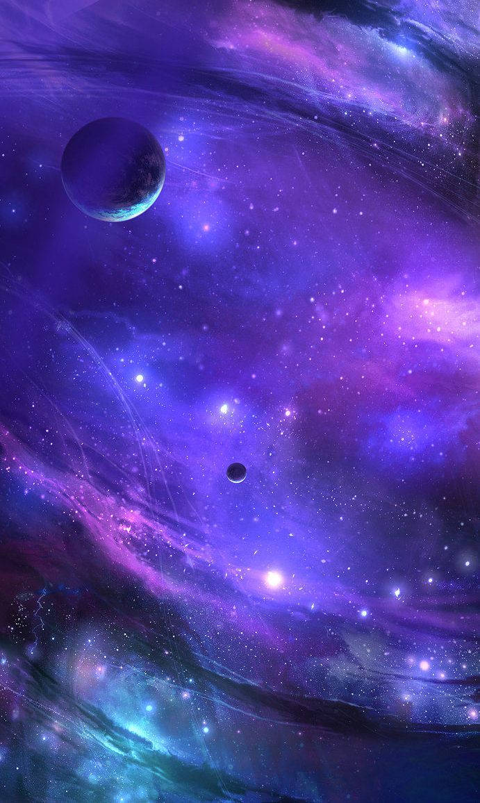 Purple Galaxy iPhone Wallpaper