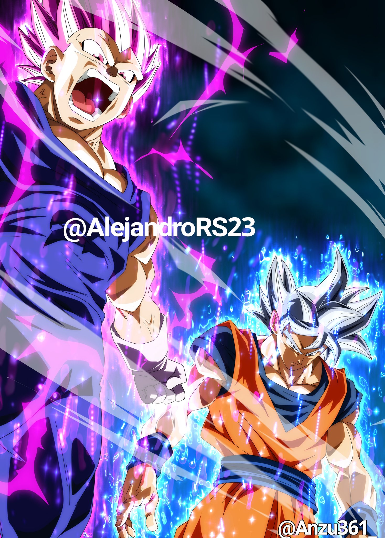 Goku Ultra Instinto y Vegeta Ultra Ego