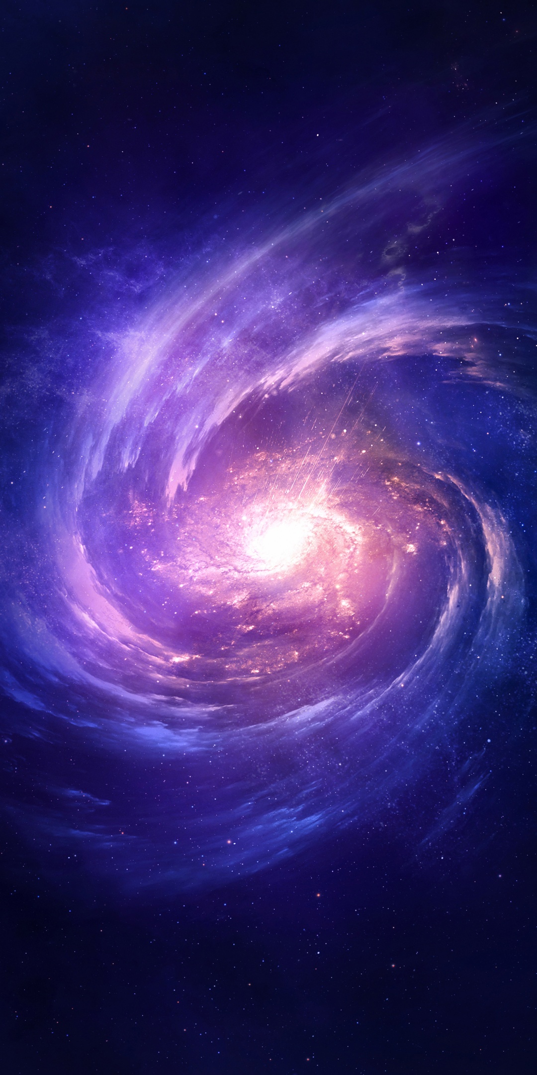 Spiral Wallpaper 4K, Nebula, Galaxy, Purple