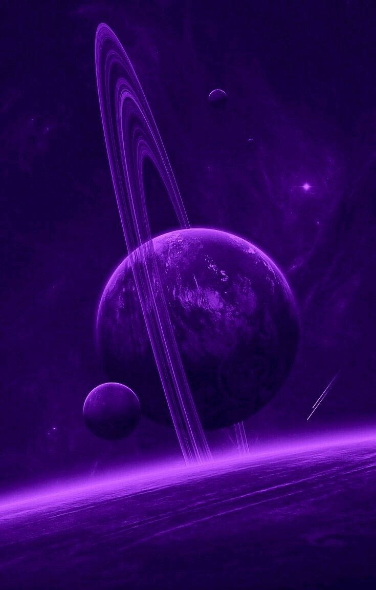 Download Purple Galaxy iPhone Planet