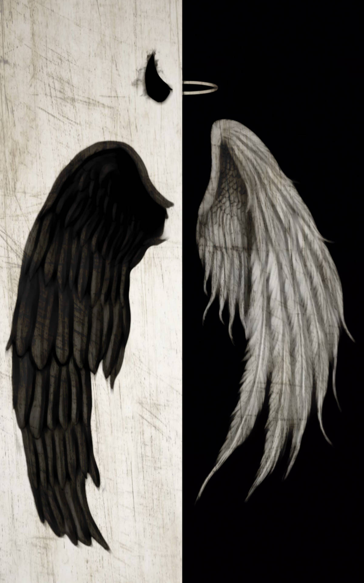 Angel And Devil For iPhone Wallpaper