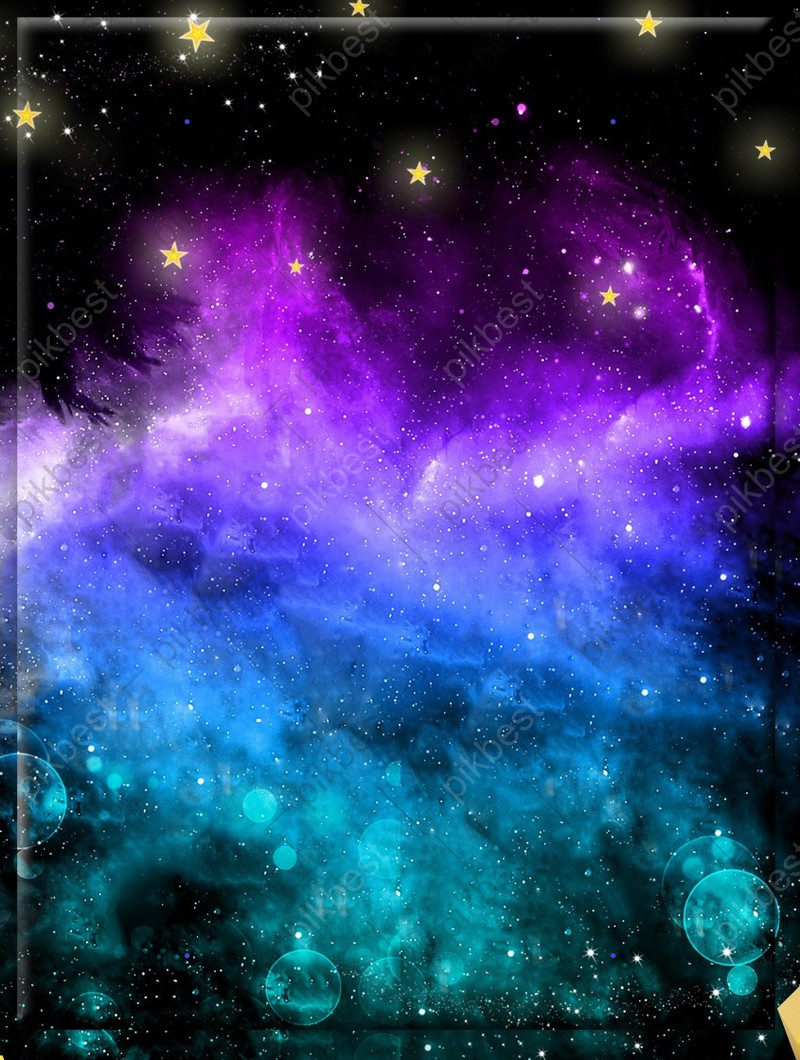Fantasy Blue Purple Starry Sky Gorgeous