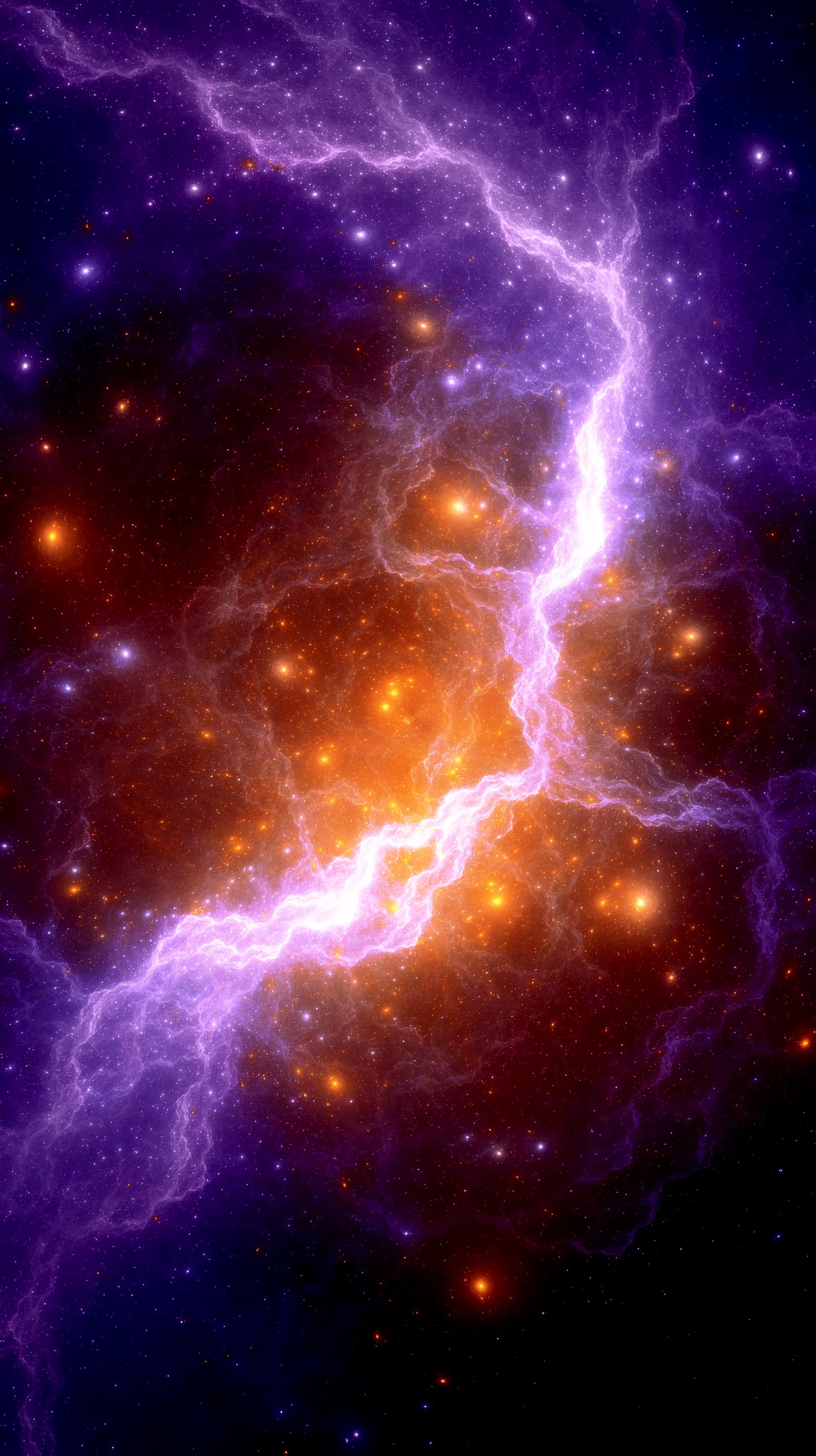 Mobile wallpaper: Lightning, Eclipse