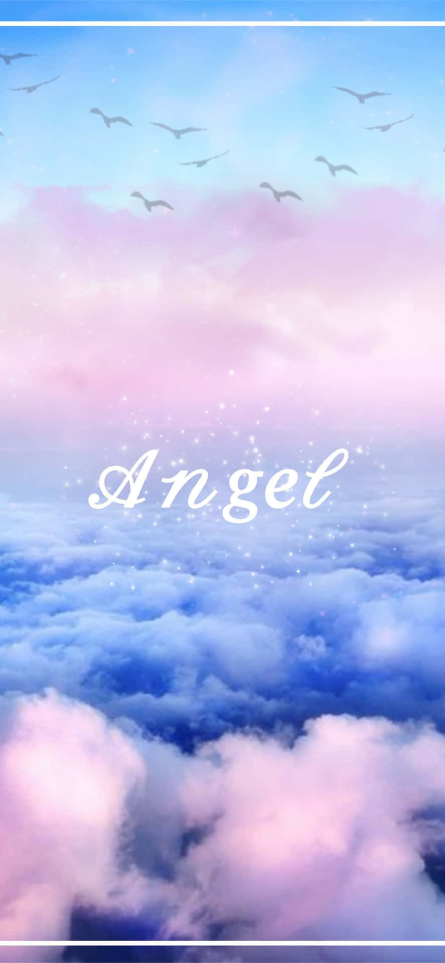 Angel Aesthetic Clouds Wallpaper