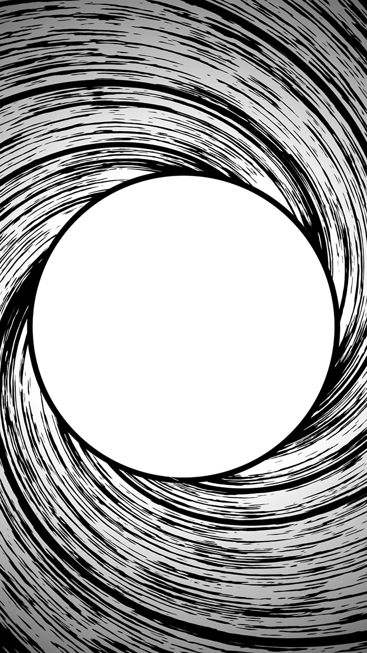 James Bond Circle Bw Pattern
