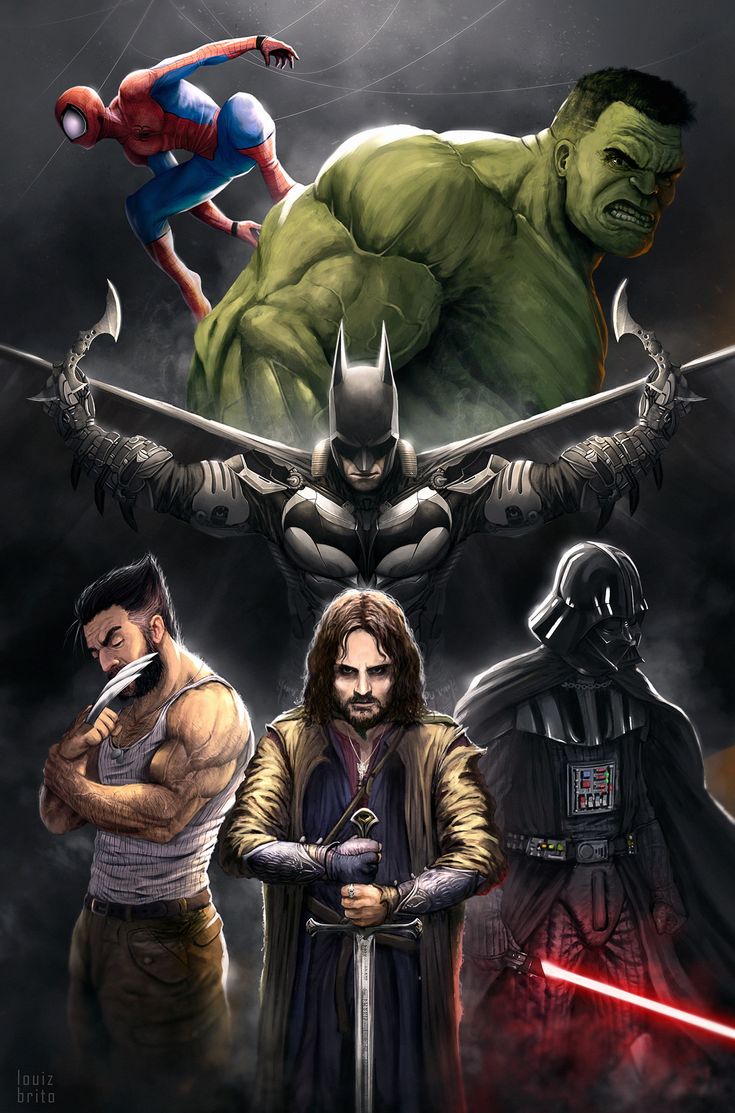 Wolverine, Hulk, DC Comics, Batman