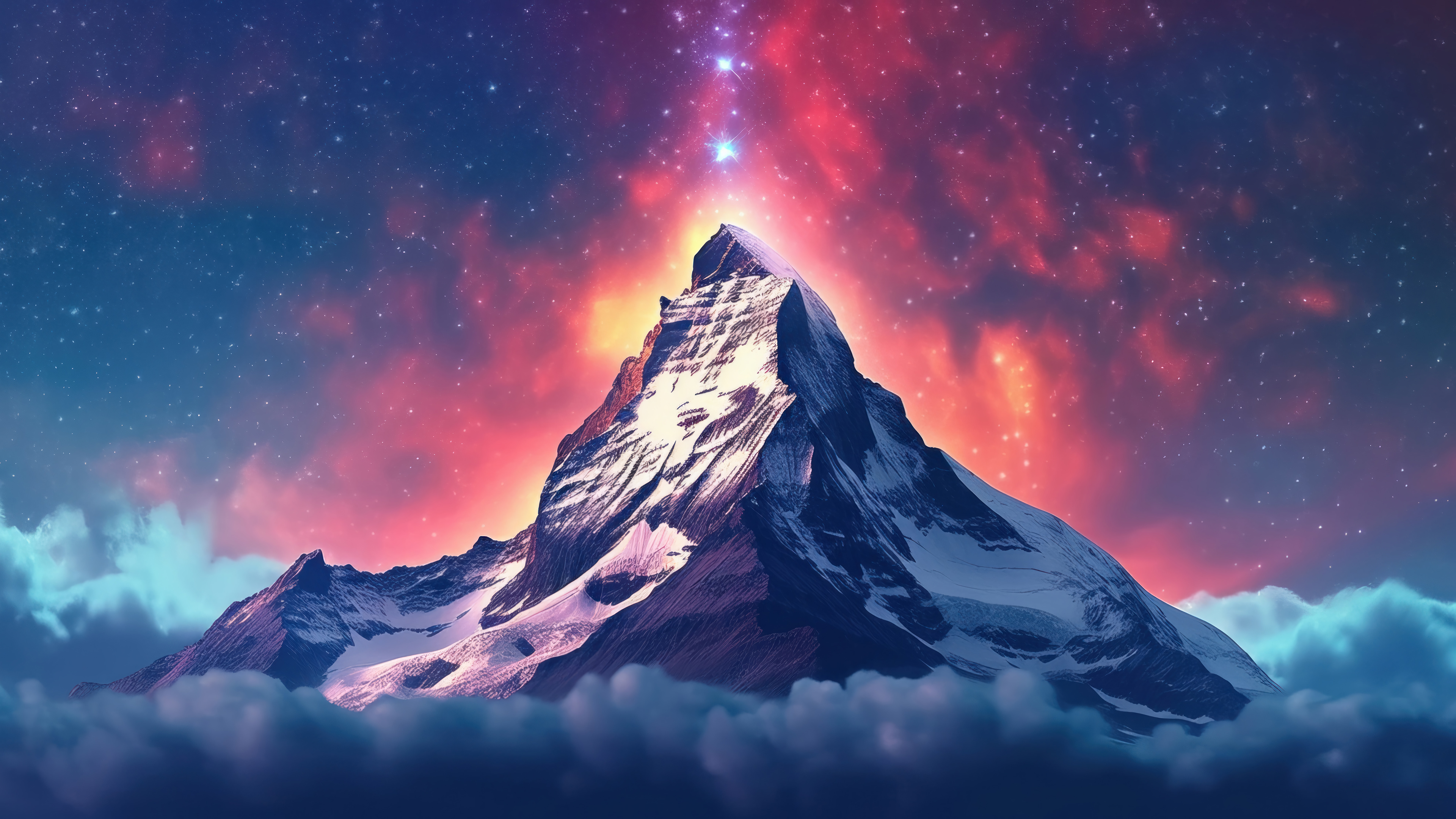 Mountain Sky Scenery Wallpaper 4K HD PC
