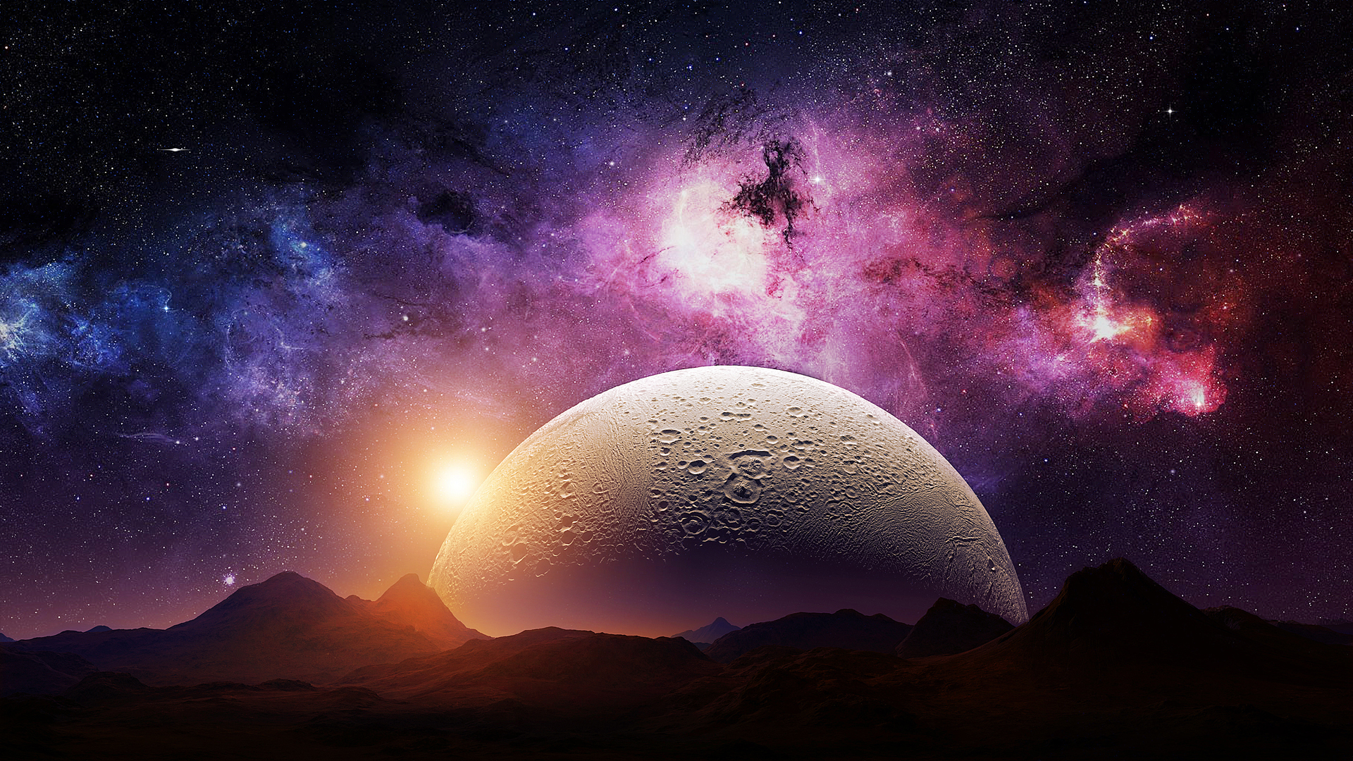 Planet Space Sci Fi Landscape HD Wallpaper