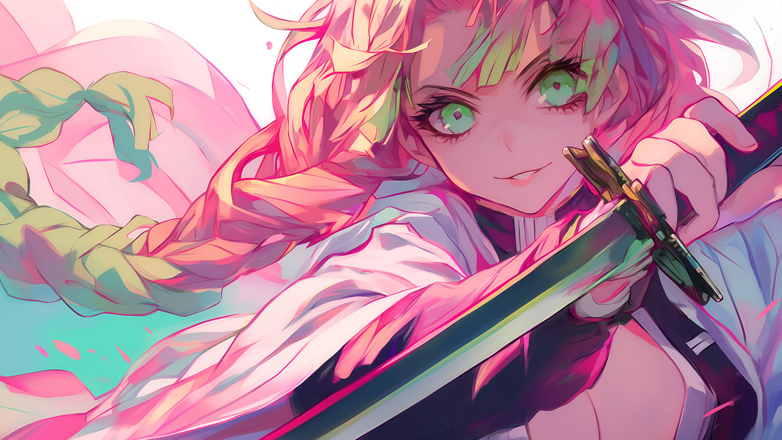 Demon Slayer Mitsuri Kanroji Desktop Wallpaper in 4K