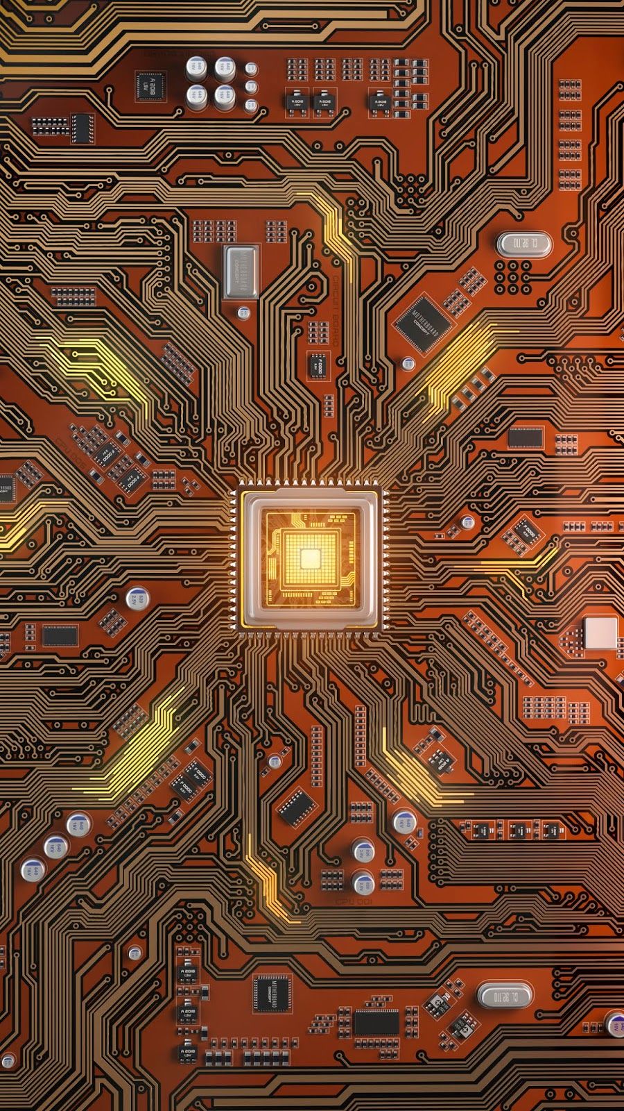 Circuit board phone wallpaper collection