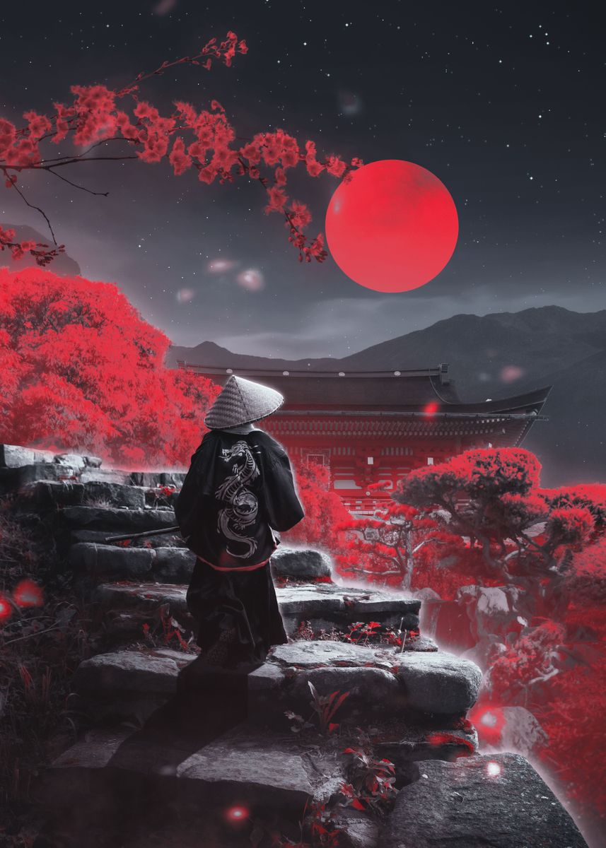 Samurai' Poster, picture, metal print